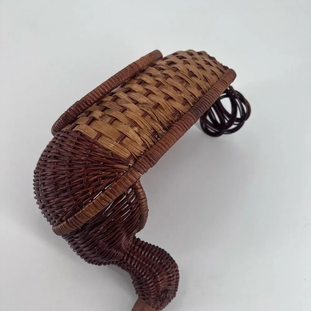 Vintage Duck Basket Bin Camp Adirondack‎ Thanksgiving Fall wicker
